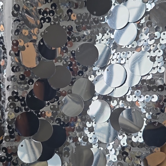 Britney Sequin Mini Skirt - Silver - Picture 6 of 6